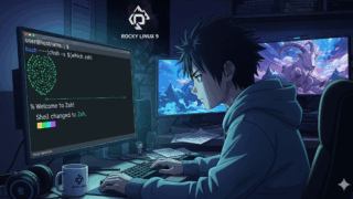 Rocky Linux9 のシェルをbashからzshへ変更する。